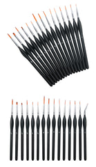 15Pcs Art Miniature Paint Brush Pen Set Nylon Hair brushes for acrylic and oil drawing Professional Watercolor painting tools