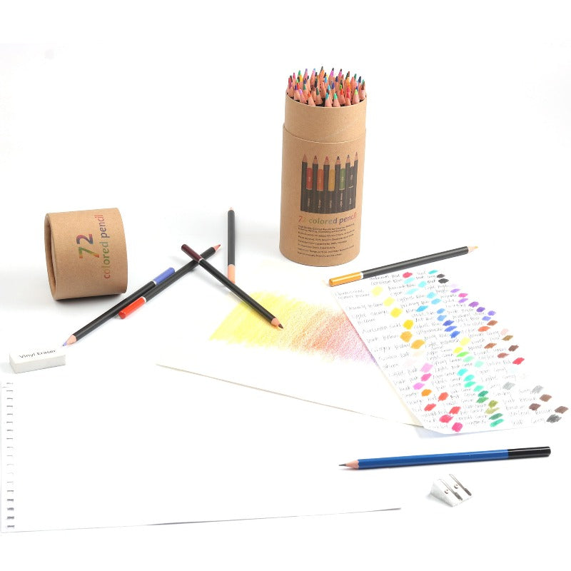 New 72 Colorful Pencil Professional Art Hand-painted Oily Set Cartridge Painting Color Pencil Student Stationery School Gift