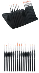 15Pcs Art Miniature Paint Brush Pen Set Nylon Hair brushes for acrylic and oil drawing Professional Watercolor painting tools