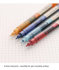 0.5mm Color Ink Rollerball Pen Blue Orange Straight Liquid Gel Pens School Office Roller Ball Point Pen Cute Stationery Supplies