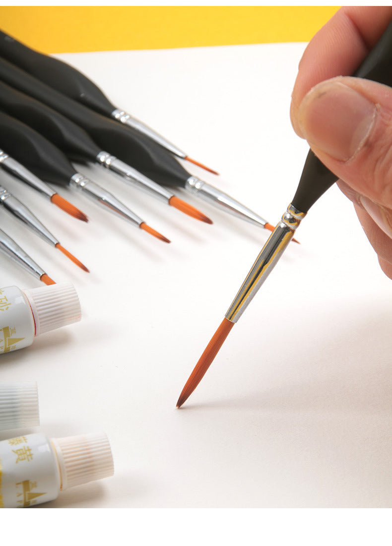 15Pcs Art Miniature Paint Brush Pen Set Nylon Hair brushes for acrylic and oil drawing Professional Watercolor painting tools