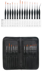 15Pcs Art Miniature Paint Brush Pen Set Nylon Hair brushes for acrylic and oil drawing Professional Watercolor painting tools