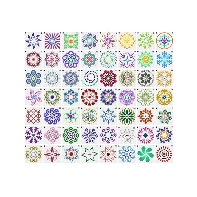 70pcs/set DIY Embossing Mandala Decor Stone Painting Templates Pottery Clay Tools Mandala Dotting Tool