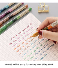 0.5mm Color Ink Rollerball Pen Blue Orange Straight Liquid Gel Pens School Office Roller Ball Point Pen Cute Stationery Supplies