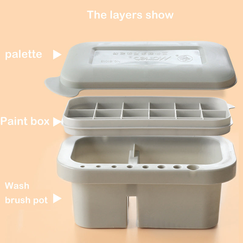 Brush Washing Bucket Multifunction Pen Barrel Brush Washer With Art Palette Brush Holder, Art Supplies Brush Washing Tool.