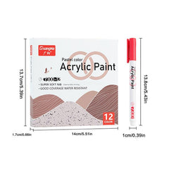 12/24/36 Colors Soft Bullet Tip Acrylic Paint Marker Pens Set