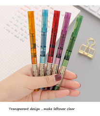 0.5mm Color Ink Rollerball Pen Blue Orange Straight Liquid Gel Pens School Office Roller Ball Point Pen Cute Stationery Supplies