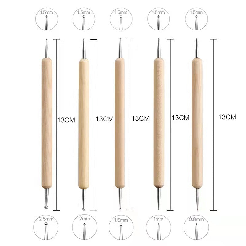 43Pcs/Set Clay Sculpting Tool Wood Handle Pottery Clay Ceramics Molding Tools DIY Dotting Art Craft Carving Tools Clay Tools