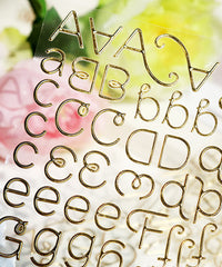 3 Sheets 3D Gold Letter Stickers Set