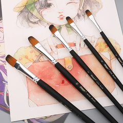 12pcs Acrylic Paint Brushes Set Nylon Hair Artist Paintbrushes Professional Painting Brushes