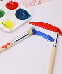 6 Pcs Natural Bristles Wooden Stencil Brush Set