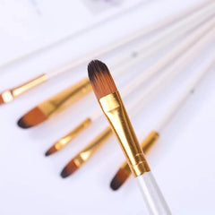 12pcs Acrylic Paint Brushes Set Nylon Hair Artist Paintbrushes Professional Painting Brushes