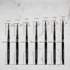 Nylon Hair Watercolor Brush Portable Travel Carry-on Brush Set Art Painting Professional Supplies