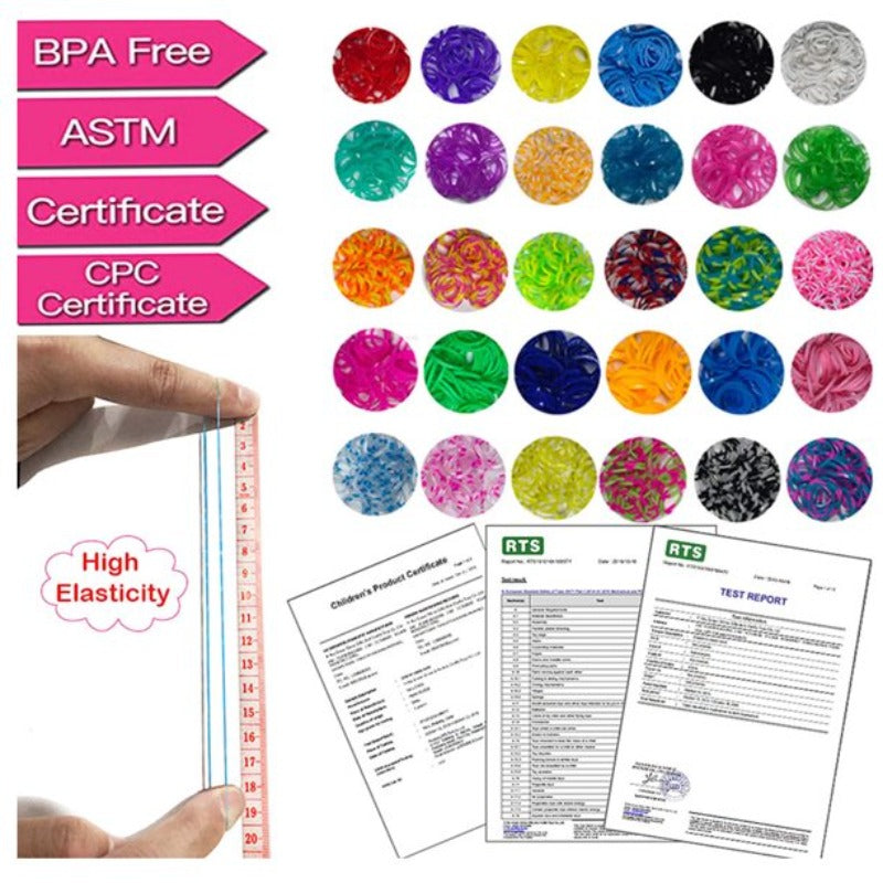 9000 Rubber Bands Loom Bands Kit Bracelet Making Kit, Rubber Bands for Bracelet Making Kit DIY Art and Craft Mega Refill kit Girls Creativity Gift to Improve Imagination