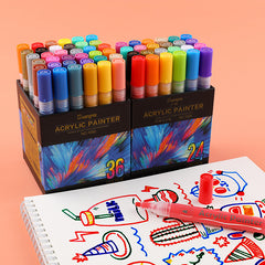 24 36 Colors Acrylic Paint Markers Pens Set
