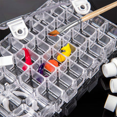 24/36 Grids Watercolor Moisturizing Painting Palette Leakproof Paint Palette Storage Box Stationery Drawing Supplies