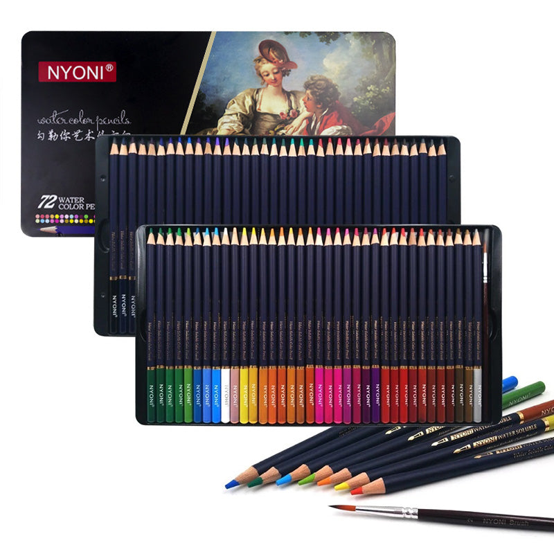 Professional Watercolor Pencil 72 Colors Soft Water Soluble Colored Pencils For Painting Student Artist Art Supplies