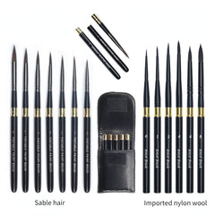 Nylon Hair Watercolor Brush Portable Travel Carry-on Brush Set Art Painting Professional Supplies