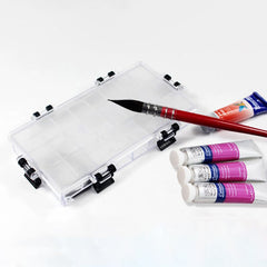 24/36 Grids Watercolor Moisturizing Painting Palette Leakproof Paint Palette Storage Box Stationery Drawing Supplies