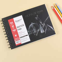 30 Sheet A3/A4/A5 Sketch Pad Hardcover Watercolor Sketchbook Paper for Drawing Painting Color Pencil Book School Art Supplies