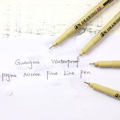 Micron Sketch Marker Pen Set Black Sketching Pen Set Drawing Waterproof Art Supplies Manga Comic Handwriting Pen