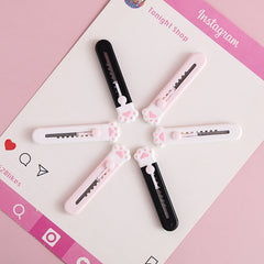 Cute Cat Claw Mini Portable Utility Knife Paper Cutter Cutting Paper Razor Blade Office Stationery Material Cutter Letter Envelope Opener Mail Knife School Office Supplies