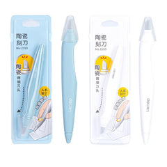 Art Ceramic Utility Knife Portable Paper Carving Retractable Blade DIY Letter Opener Office Stationery Cutting Supplies Safety Cutter Paper Knife Accessories