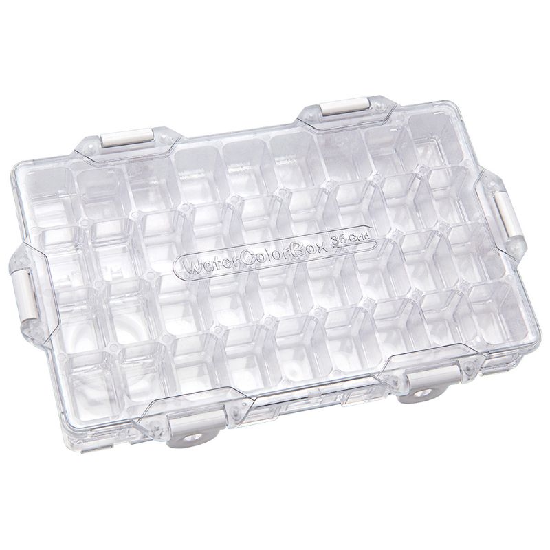 24/36 Grids Watercolor Moisturizing Painting Palette Leakproof Paint Palette Storage Box Stationery Drawing Supplies