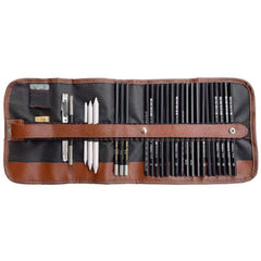 29Pcs Sketch Pencil Set Professional Drawing Pencils Bags Portable Outdoor Travel Ketching Painter School Students Art Supplies