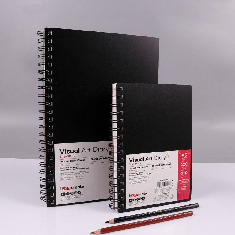 Art sketch book 110 GSM 120 Pages Watercolor Sketchbooks Loose-leaf Detachable Drawing Book for Drawing Paper Portable Coil Album Markers Watercolor Painting Pad Art Artists