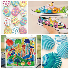 Acrylic Paint Markers Pen 12/24/36 Colors Acrylic Paint Marker Pens Set For Rocks Painting, Ceramic, Glass, Wood, Fabric, Canvas, Mugs, DIY Craft Making Supplies, Scrapbooking Craft, Card Making