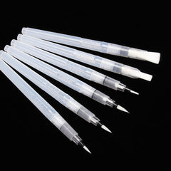 1/3/6pcs Refillable Paint Brush Water Color Brush Soft Watercolor Brush Ink Pen for Painting Calligraph Drawing Art Supplies