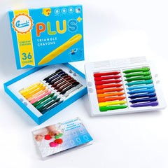 12/24/36 Colors Washable Color Pen Painting Set Children's Triangle Hole Crayon Not Dirty Hands