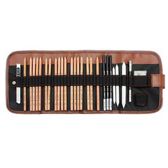 29Pcs Sketch Pencil Set Professional Drawing Pencils Bags Portable Outdoor Travel Ketching Painter School Students Art Supplies