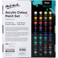 36ml Acrylic Paint Set 18/24/36/48 Colors Art Craft Paints Children's Hand-painted Graffiti Canvas Wall Painting Waterproof Professional Art Supplies