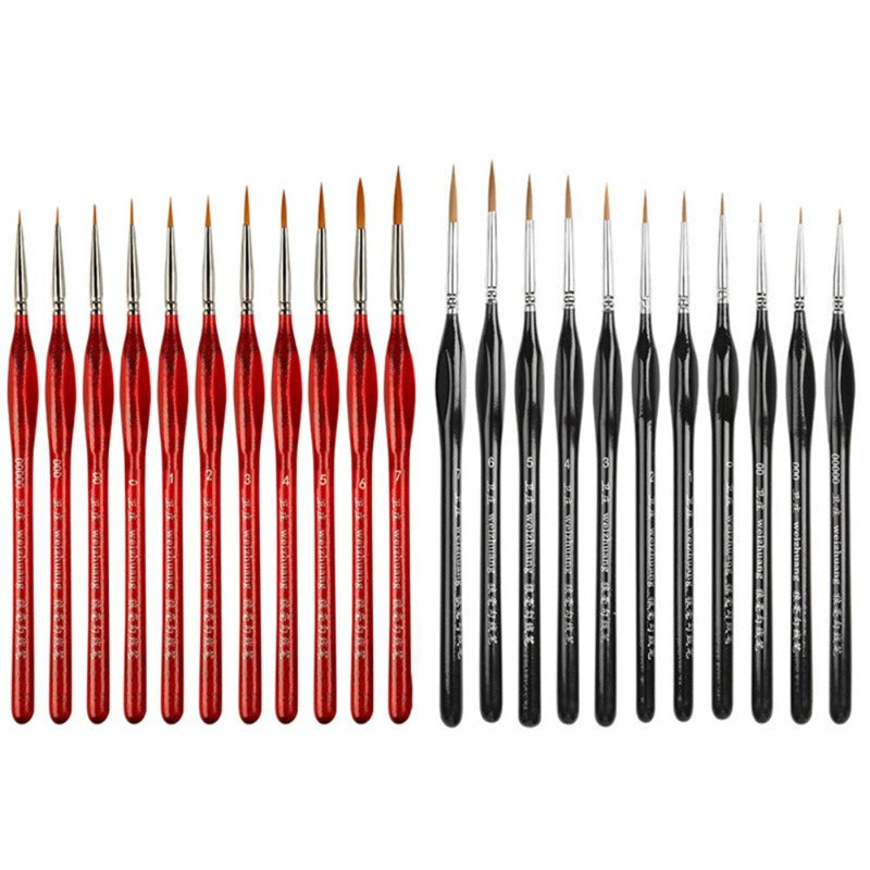 11Pcs Acrylic Nail Brush Detail Paint Brush Set Carving UV Gel Nail Polish Extension Lines Liner Painting Brushes Drawing Pen Manicure Nail Art Tool