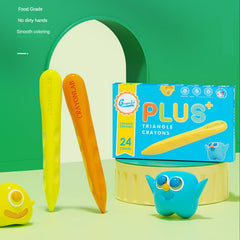 12/24/36 Colors Washable Color Pen Painting Set Children's Triangle Hole Crayon Not Dirty Hands