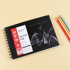 30 Sheet A3/A4/A5 Sketch Pad Hardcover Watercolor Sketchbook Paper for Drawing Painting Color Pencil Book School Art Supplies