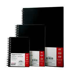 Art sketch book 110 GSM 120 Pages Watercolor Sketchbooks Loose-leaf Detachable Drawing Book for Drawing Paper Portable Coil Album Markers Watercolor Painting Pad Art Artists