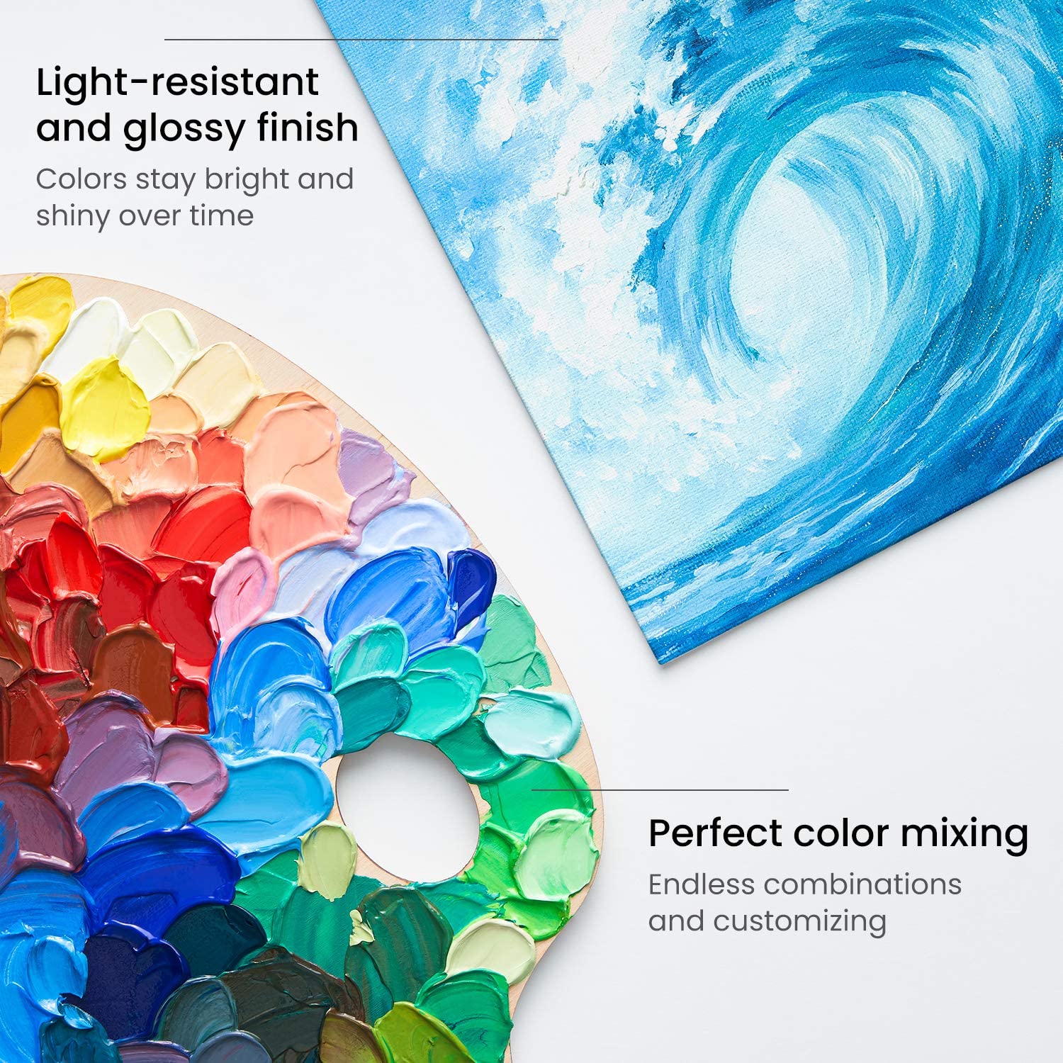 12/24 Color Acrylic Paint Set For Fabrics Painting Clothing Pigments Non-Fading Non-Toxic Professional Artist Painting 12Ml