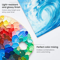 12/24 Color Acrylic Paint Set For Fabrics Painting Clothing Pigments Non-Fading Non-Toxic Professional Artist Painting 12Ml