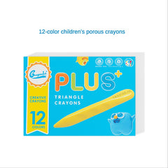 12/24/36 Colors Washable Color Pen Painting Set Children's Triangle Hole Crayon Not Dirty Hands