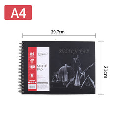 30 Sheet A3/A4/A5 Sketch Pad Hardcover Watercolor Sketchbook Paper for Drawing Painting Color Pencil Book School Art Supplies
