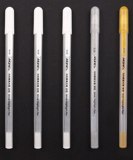 0.8mm Ink Gel Pen Set Sketch Painting Pen Set Highlighter Set for Student Stationery Drawing Art Writing School Supplies Art Hand-painted Anime Design Hook Line Pen School Stationery Supplies