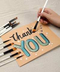 12 Pcs Angular Flat Paint Brush Set