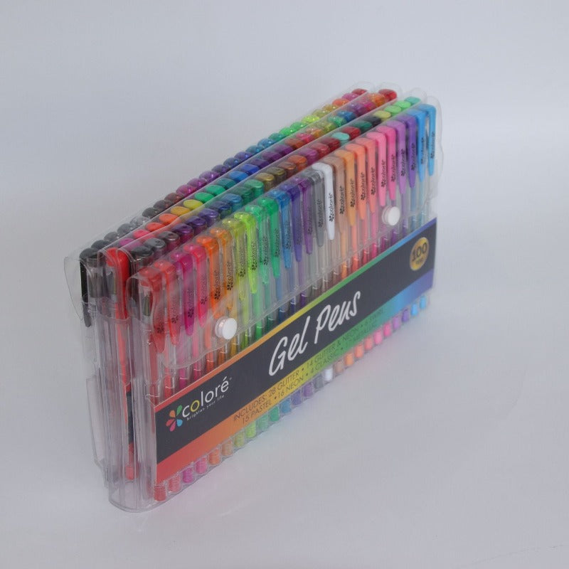 100 Colors Gel Pen Set Drawing Watercolor Pen