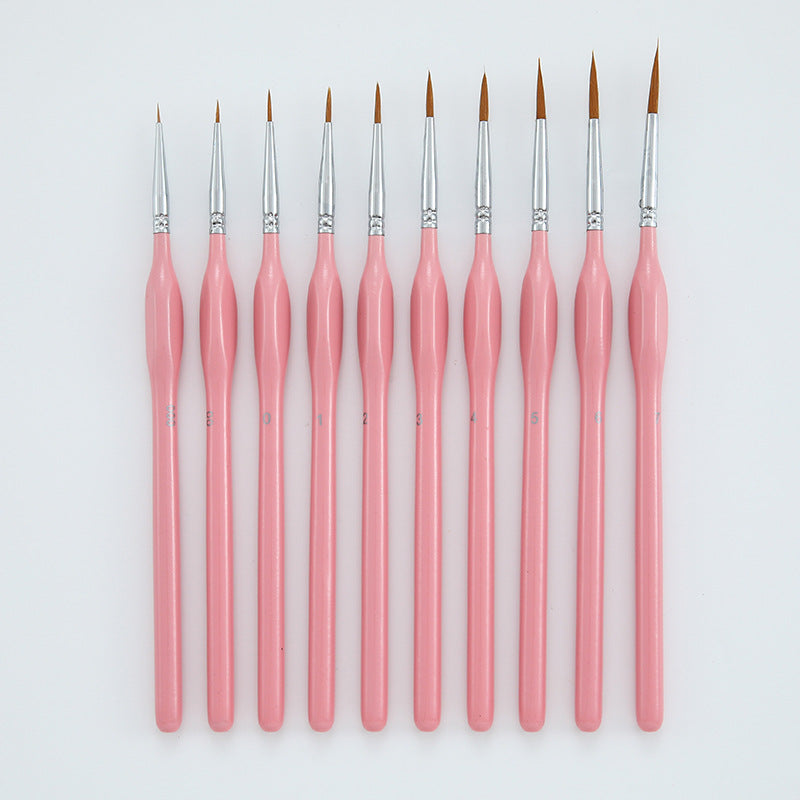 10pcs/set Miniature Paint Brushes Detail Fine Tip Painting Brushes