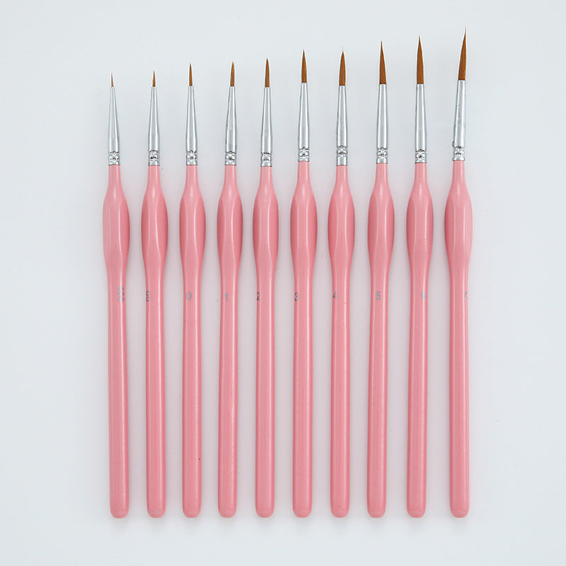10pcs/set Miniature Paint Brushes Detail Fine Tip Painting Brushes
