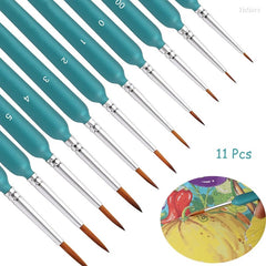 10pcs/set Miniature Paint Brushes Detail Fine Tip Painting Brushes