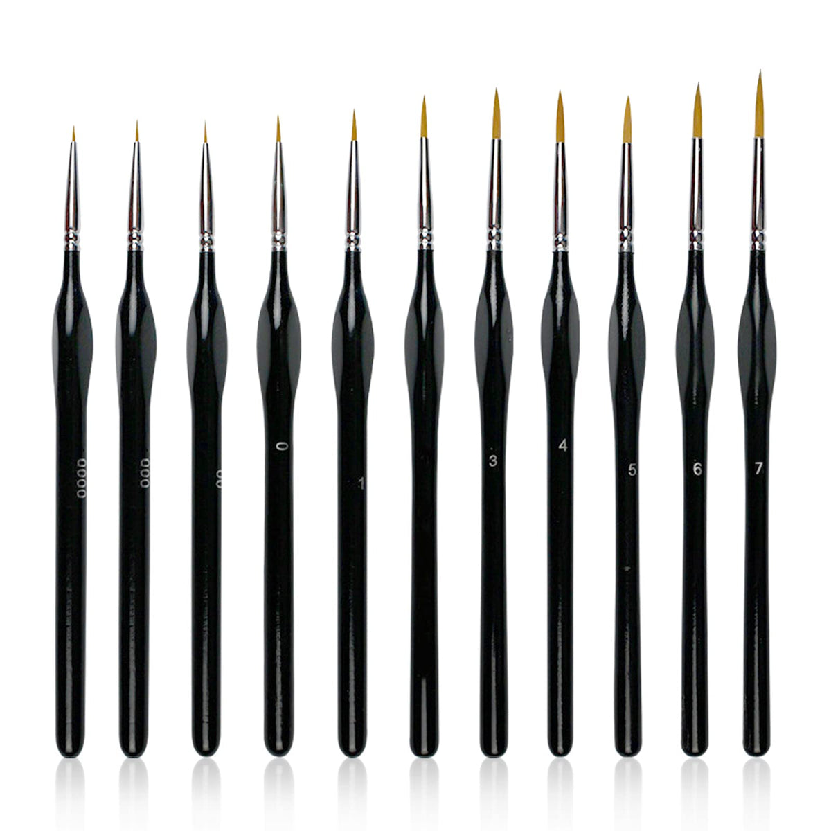 11 pcs Detailing Brush Set Nylon Miniature Paint Brush Set